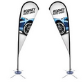 11.5' Tear Drop Sail Sign Kit Double-Sided w/Scissor Base